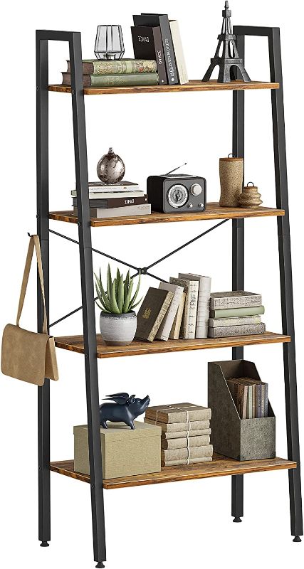 Photo 1 of ***PARTS ONLY***
CubiCubi Ladder Shelf, 4-Tier Bookshelf, Storage Rack Shelves, Plant Flower Stand