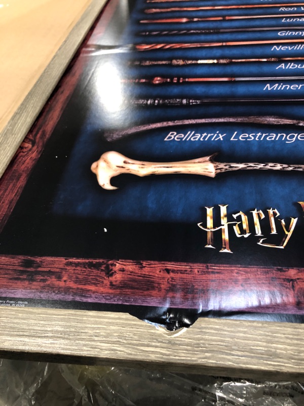 Photo 4 of Trends International Wizarding World: Harry Potter-Wands Wall Poster, 22.375" x 34", Mahogany Framed Version