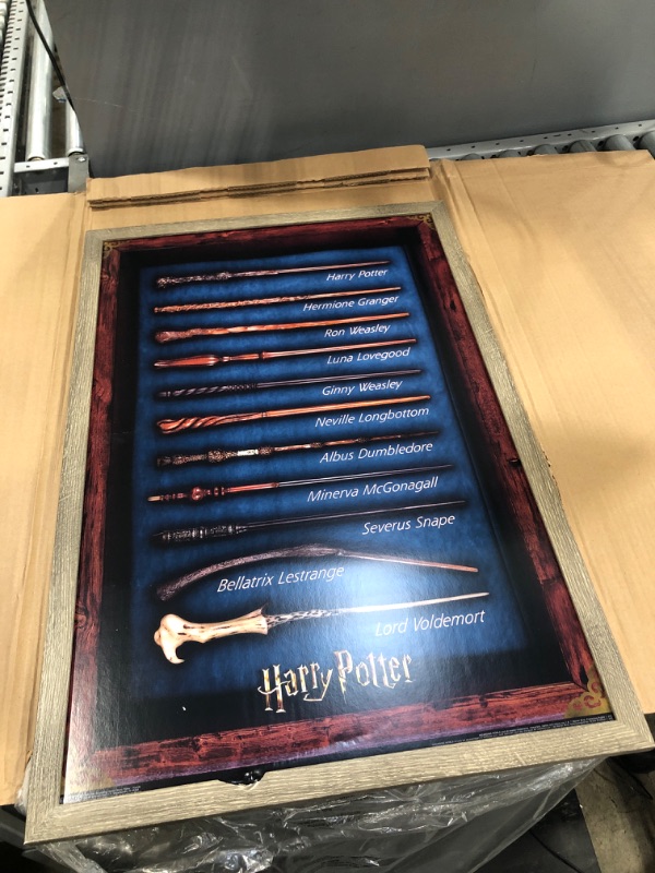 Photo 2 of Trends International Wizarding World: Harry Potter-Wands Wall Poster, 22.375" x 34", Mahogany Framed Version