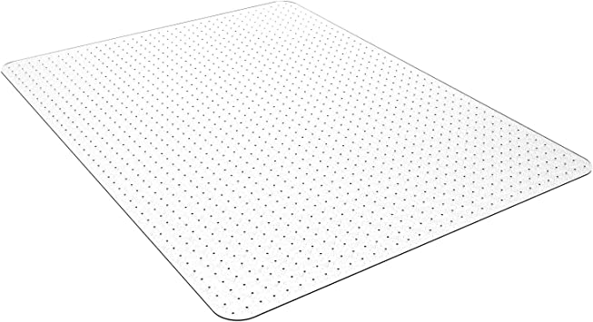 Photo 1 of HOMEK Chair Mat for Carpeted Floors, 53” x 45” Transparent Thick Office Floor Mats for Low Pile Carpet Floors