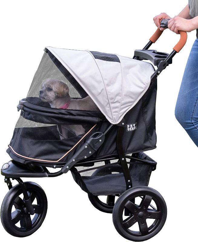 Photo 1 of Pet Gear No-Zip AT3 Pet Stroller for Cats/Dogs, Zipperless Entry, Easy One-Hand Fold, Jogging Tires