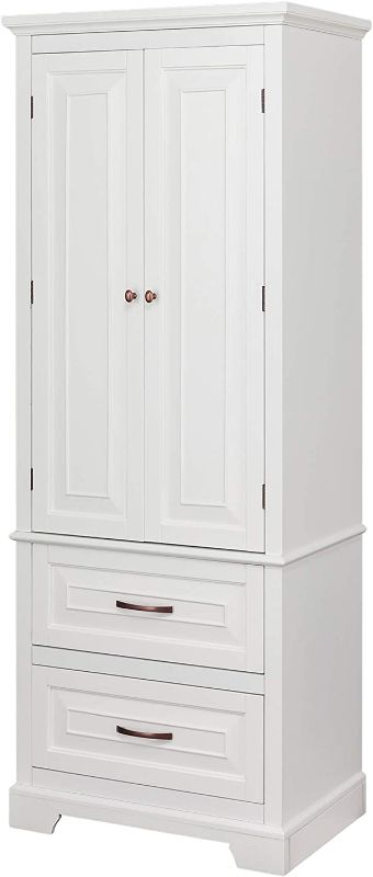 Photo 1 of ***INCOMPLETE BOX 1 OF 2 ONLY*** Teamson Home St. James Bathroom Storage Linen Cabinet, White
