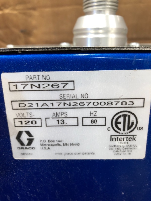 Photo 1 of *PARTS ONLY*, Graco 17N267 FinishPro HVLP 9.5 ProContractor Series