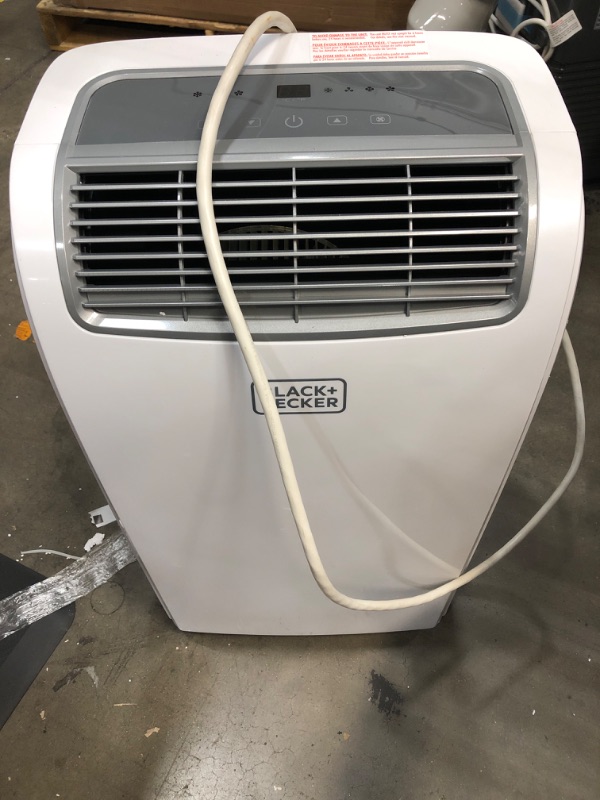 Photo 2 of *PARTS ONLY* BLACK+DECKER 8,000 BTU Portable Air Conditioner with Remote Control, White
