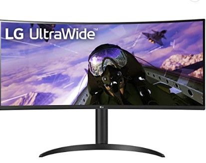 Photo 1 of LG 34WP65C-B 34-Inch 21:9 Curved UltraWide QHD (3440x1440) VA Display with sRGB 99% Color Gamut and HDR 10 and 3-Side Virtually Borderless Display with Tilt/Height Adjustable Stand -Black
