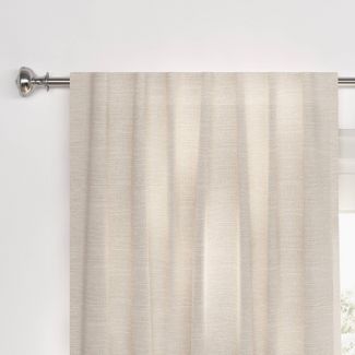 Photo 1 of 1pc Blackout Textural Overlay Window Curtain Panel - Threshold™

