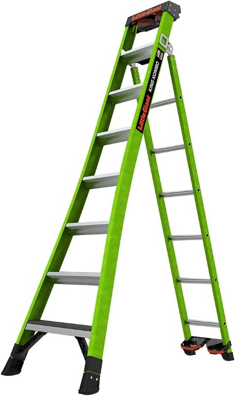 Photo 1 of **MINOR SCRATCHES**
Little Giant Ladder Systems 13908-071 King Kombo 3-in-1 Ladder, 8 Ft, Green
