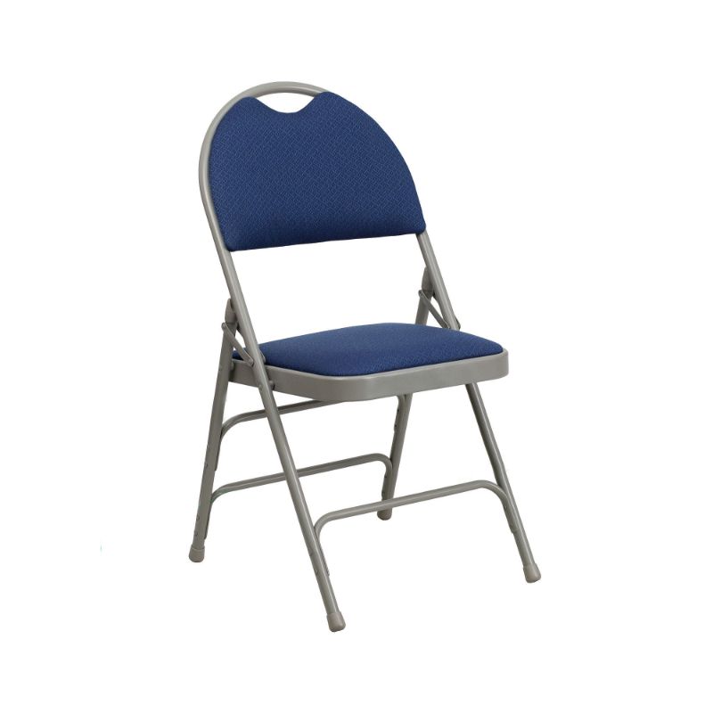 Photo 1 of SET OF 2 
Flash Furniture Hercules Padded Metal Folding Chair in Navy and Gray
