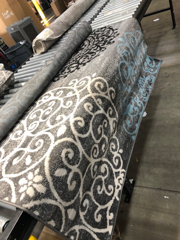 Photo 1 of **used-needs cleaning**
World Rug Gallery Indoor Rugs Gray - Gray Scroll Circles Toscana Rug
