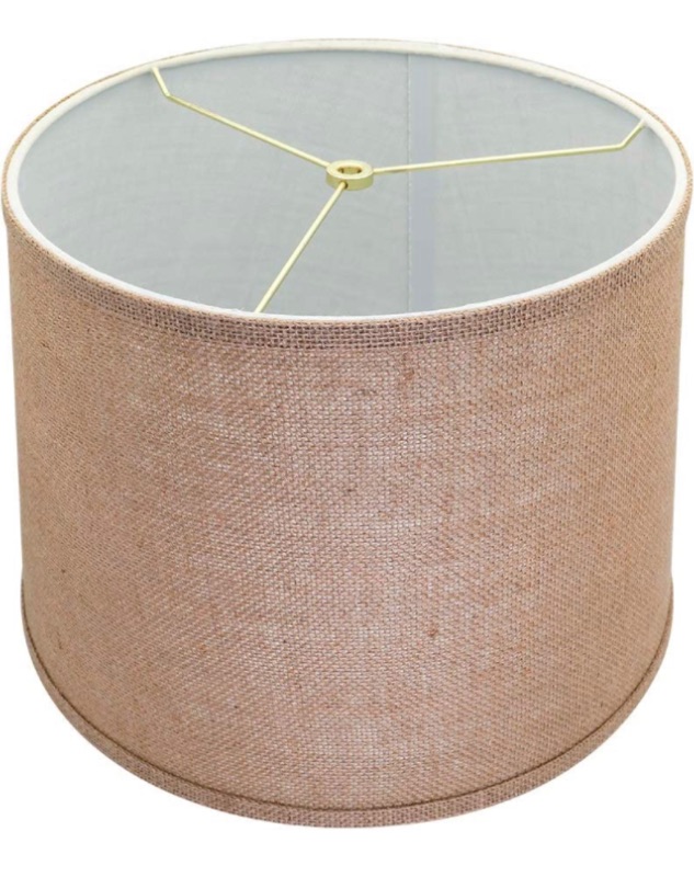 Photo 5 of **GOLD PC IS BROKEN OFF**
ALUCSET 12x14x10 Inch X-Large Mesh Lamp Shades, Drum Fabric Big Lampshades for Table Lamp and Floor Light, Natural Linen Hand Crafted, Spider (Brown, 1pc)