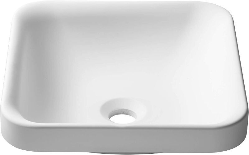 Photo 1 of **SMALL CHIP**
KRAUS KSR-9MW NATURA BATHROOM SINK, MATTE WHITE
Product Dimensions	?14.6"D x 14.6"W x 4.8"H