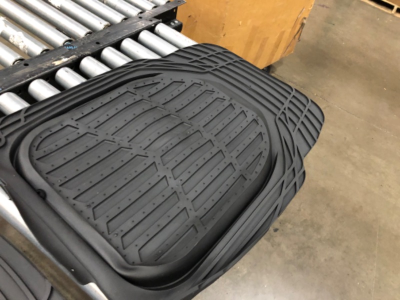 Photo 2 of **USED**
Motor Trend 923-BK Black FlexTough Contour Liners-Deep Dish Heavy Duty Rubber Floor Mats for Car SUV Truck & Van-All Weather Protection
