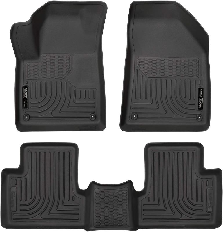 Photo 1 of **USED**
Husky Liners Weatherbeater Series | Front & 2nd Seat Floor Liners - Black | 99091 | Fits 2015-2021 Jeep Cherokee 3 Pcs
