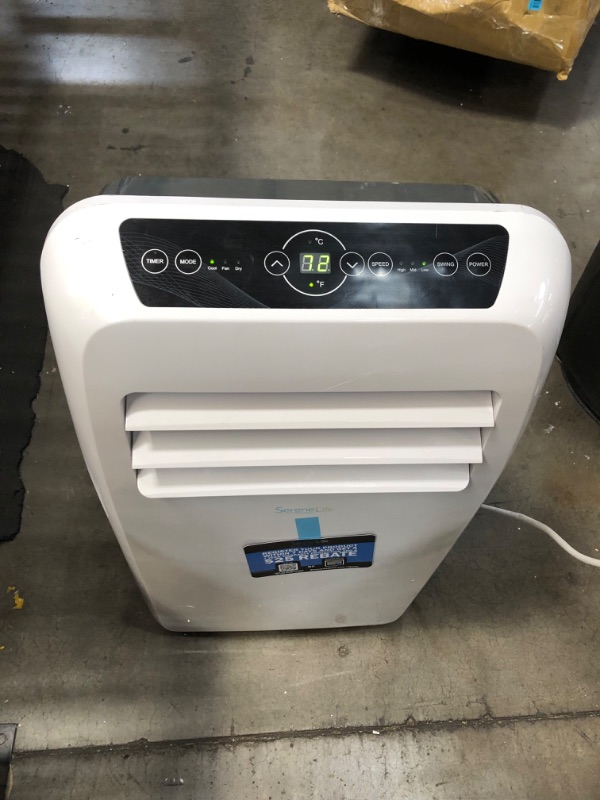 Photo 5 of **used and minor damage**
SereneLife SLPAC10 Portable Air Conditioner Compact Home AC Cooling Unit with Built-in Dehumidifier & Fan Modes, Quiet Operation, Includes Window Mount Kit, 10,000 BTU, White
