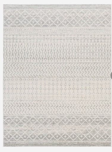 Photo 1 of **Used & needs cleaning**
Surya  Elaziz 8 x 10 Gray Indoor Trellis Moroccan Area Rug
