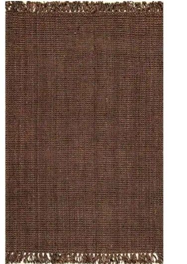 Photo 1 of **Used & needs cleaning**
Natura Chunky Loop Jute Chocolate 8 ft. x 10 ft. Area Rug
