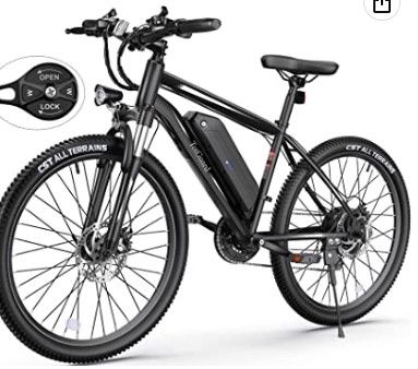 Photo 1 of Electric Bike, Electric Bike for Adults 27.5'' E-Bikes with 500W Motor, 21.6MPH Mountain Bike with Lockable Suspension Fork, Removable Battery, Professional 21 Speed Gears Bicycle