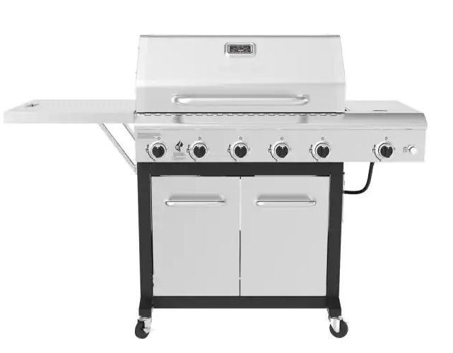 Photo 1 of **INCOMPLETE**
Nexgrill 5-Burner Propane Gas Grill in Stainless Steel with Side Burner and Foldable Side Shelf