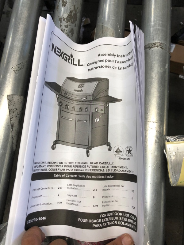 Photo 8 of **INCOMPLETE**
Nexgrill 5-Burner Propane Gas Grill in Stainless Steel with Side Burner and Foldable Side Shelf