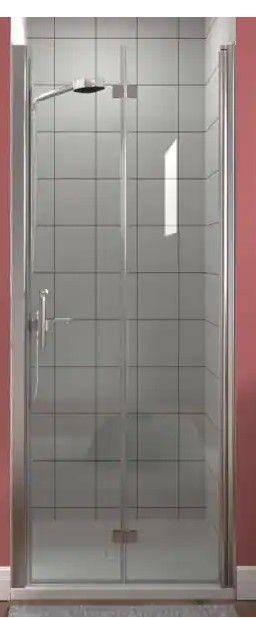 Photo 1 of 199cm x 60cm x 10cm Gro Gro H Bi-Fold Frameless Shower Door in Chrome with Clear Glass
