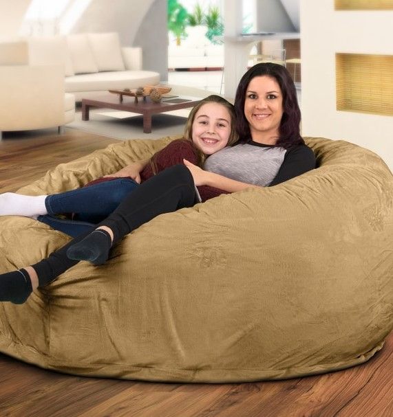 Photo 1 of  5 Foot Bean Bag Chair, AND SMALLER BEAN BAG 