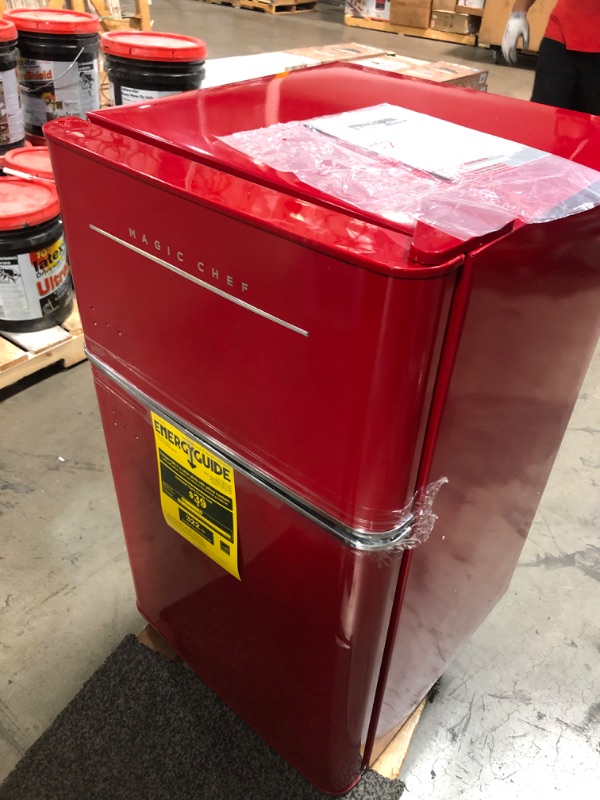 Photo 12 of Magic Chef Retro 3.2 cu. ft. 2 Door Mini Fridge in Red