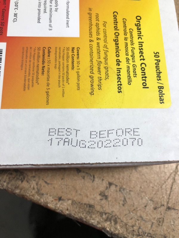 Photo 3 of *EXPIRES Aug 2022 - NONREFUNDABLE*
Environmental Factor 50 x 1 Million Benifical Nematodes (S.feltiae) Pot Popper Pro Gnat & Thrip Control
