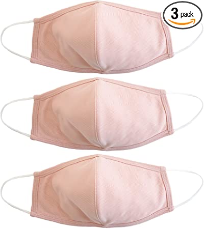 Photo 1 of EnerPlex Comfort 3-Ply Pink Face Mask Reusable - Breathable Comfort, Fully Machine Washable, Pink Face Masks Large (3-Pack) - Rose Gold (10 packs)
