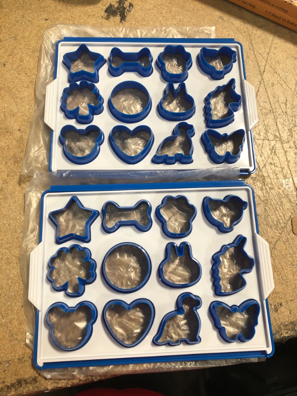 Photo 1 of 2 pack Mini Cookie Cutter, 12 Shapes (Blue)