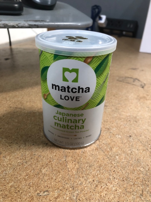 Photo 1 of *EXPIRES July 2022 - NONREFUNDABLE*
Matcha Love Culinary Matcha 3.5 Ounce Finely Milled Green Tea Leaves, Japanese Style Matcha Powder
