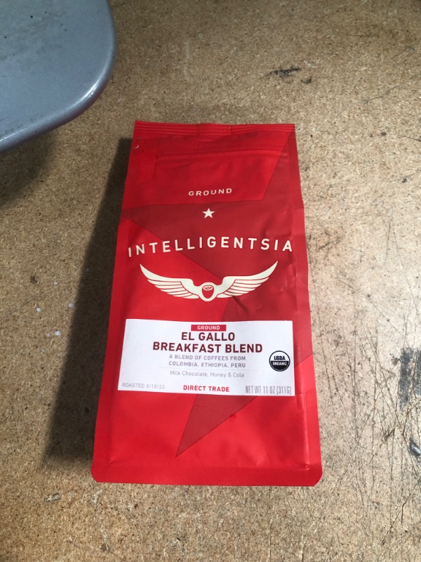 Photo 2 of *EXPIRES June 2022 - NONREFUNDABLE*
Intelligentsia Coffee, Light Roast Ground Coffee - Organic El Gallo 11 Ounce Bag with Flavor Notes of Milk Chocolate, Honey and Cola
