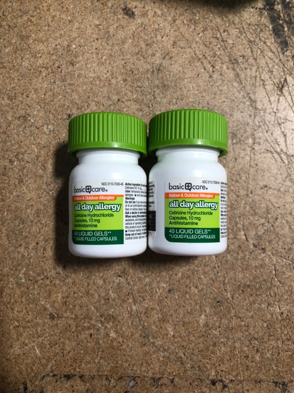 Photo 2 of *EXPIRES Aug 2022 - NONREFUNDABLE*
Amazon Basic Care All Day Allergy, Cetirizine Hydrochloride Tablets, 10 mg, Antihistamine, 30 Count (2 packs)
