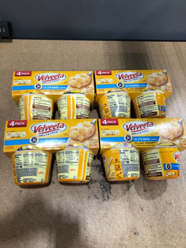 Photo 2 of *EXPIRES June 2022 - NONREFUNDABLE*
Velveeta Shells & Cheese Microwavable Macaroni And Cheese Cups With 2% Milk Cheese (4 ct Pack, 2.19 oz Cups) - 4 packs
