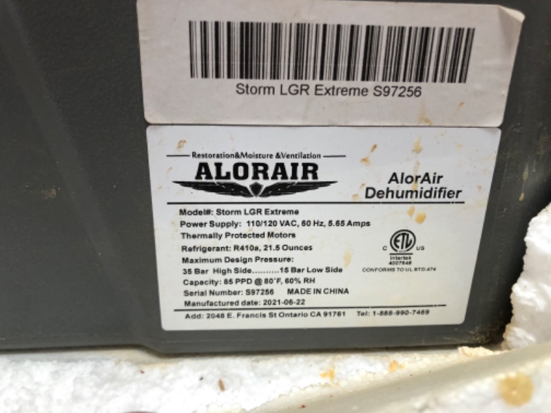 Photo 3 of **UNFUNCTIONAL*- ALORAIR 180PPD Commercial Dehumidifier for Crawl Space & Basement, Wi-Fi APP Controls with Pump, Capacity up to 85 PPD at AHAM Condition, for Large Space, Job Sites, Yellow
