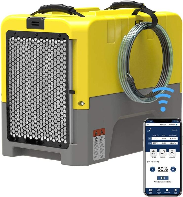 Photo 1 of **UNFUNCTIONAL*- ALORAIR 180PPD Commercial Dehumidifier for Crawl Space & Basement, Wi-Fi APP Controls with Pump, Capacity up to 85 PPD at AHAM Condition, for Large Space, Job Sites, Yellow
