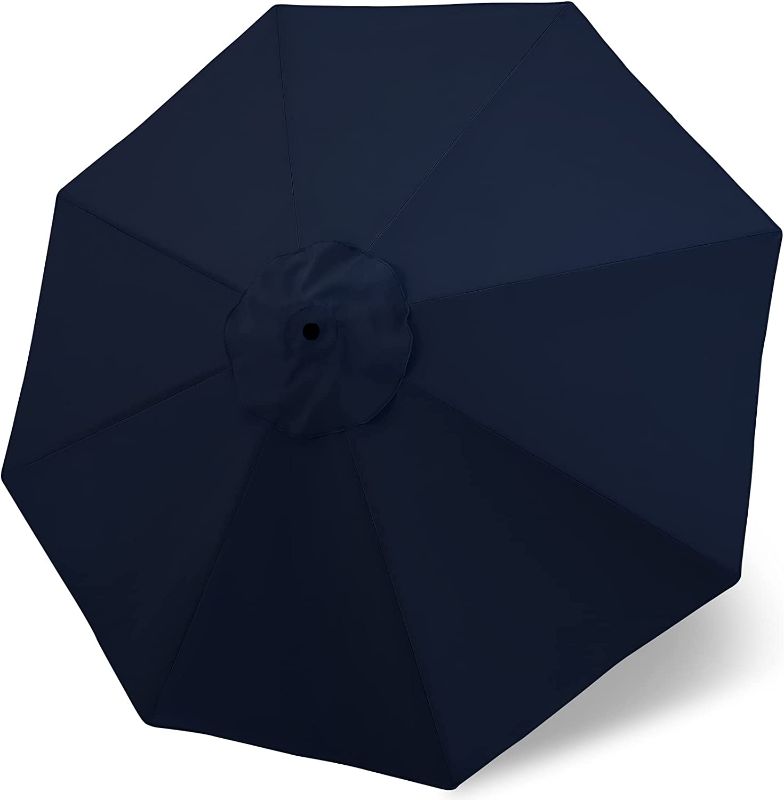 Photo 1 of 103" NAVY BLUE UMBRELLA REPLACEMENT CANOPY FABRIC- 2 PIECES 9FT 