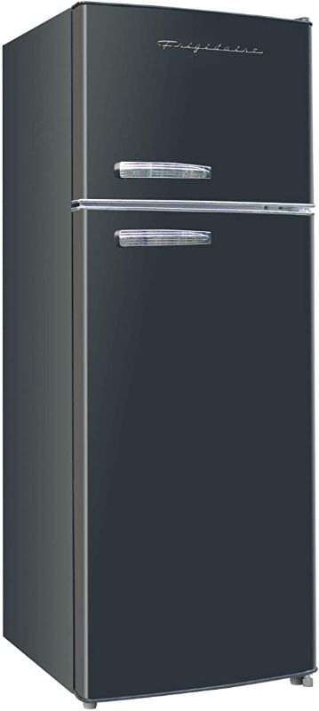 Photo 1 of Frigidaire EFR753-BLACK EFR753 Retro Apartment Size Refrigerator with Top Freezer-2 Door Fridge with 7.5 Cu Ft of Storage Capacity, Adjustable Spill-Proof Shelves, Door & Crisper Bins, Black
