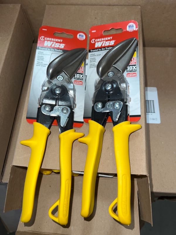 Photo 2 of 18 GA Wiss Offset Straight Snips-2 PACK 