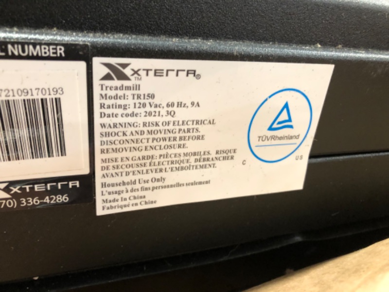 Photo 8 of **XTERRA Fitness TR150 Folding Treadmill
