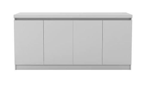 Photo 1 of **INCOMPLETE**Viennese 62.99 in. White Gloss 6-Shelf Buffet Cabinet