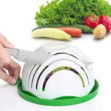 Photo 1 of 2 Family Size Salad Cutter Bowl Upgraded Easy Salad Maker by WEBSUN, Fast Fruit Vegetable Salad Chopper Bowl Fresh Salad Slicer
