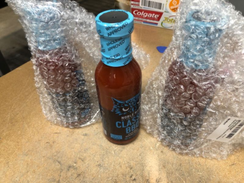 Photo 1 of Noble Made by The New Primal, Classic BBQ Sauce, Whole30 Approved, Paleo, Gluten Free, Keto, Low Carb, Low Calorie, Dairy and Soy Free, Glass Bottle, 12 oz, 3 pack **bb 7/5/22***
