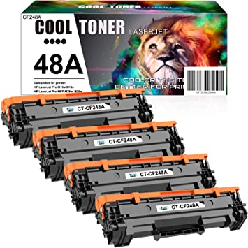 Photo 1 of Cool Toner Compatible Toner Cartridge Replacement for HP 48A CF248A Toner Cartridge HP Pro M15w MFP M29w M28w Toner M15a M28a M29a M16a M16w M15 M29 M28-M31 Toner Printer Ink (Black, 4-Pack)
