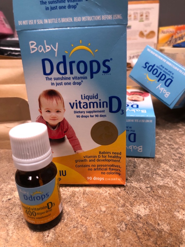 Photo 3 of Baby Ddrops 400 IU 90 Drops - Daily Vitamin D Liquid for Infants. Supports Teeth & Bone Health. No Preservatives, No Sugar, Non-GMO, Allergy-Friendly
***BB 9/24***