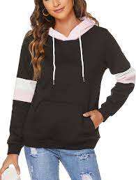 Photo 1 of FINWANLO Hoodies for Women Casual Long Sleeve Tops Fleece Pullover Hooded Sweatshirts Jacket with Pockets
 SIZE LARGE