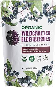 Photo 1 of 100% USDA Certified Organic Whole Dried Elderberries (Sambucus Nigra) | 1lb bag | Premium Quality | European Wildcrafted | Natural Immune Support | Vegan | Non-GMO | Gluten Free | Recyclable Packaging
 **BB 10/22**