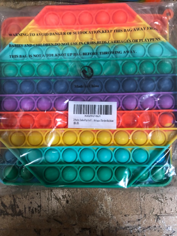 Photo 1 of 2 Packs Jumbo Toy for Kids Adult, Giant Huge Large Mega Big Press Pop Poppop Poop Popper Po it Sensory Austim Anxiety ADHD Stress Relie Game Square Octagon Tie dye Rainbow
Visit the Genovega Store