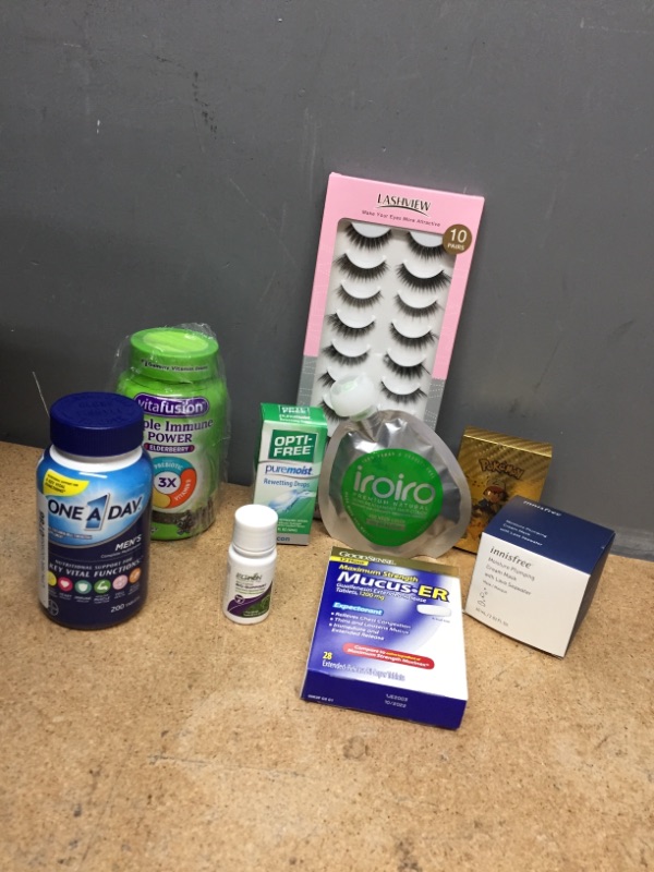 Photo 1 of *BUNDLE OF MIXED HEALTH SUPPORT ITEMS/EYELASH/PALYING CARDS*