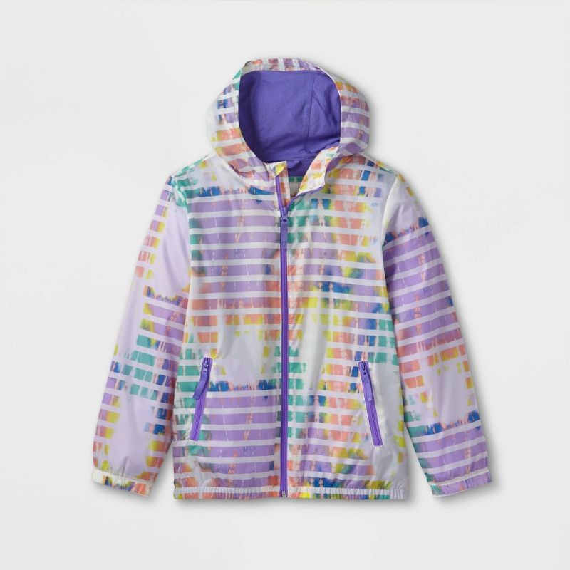 Photo 1 of Girs' Tie-Dye Windbreaker Jacket - Cat & Jack™
large