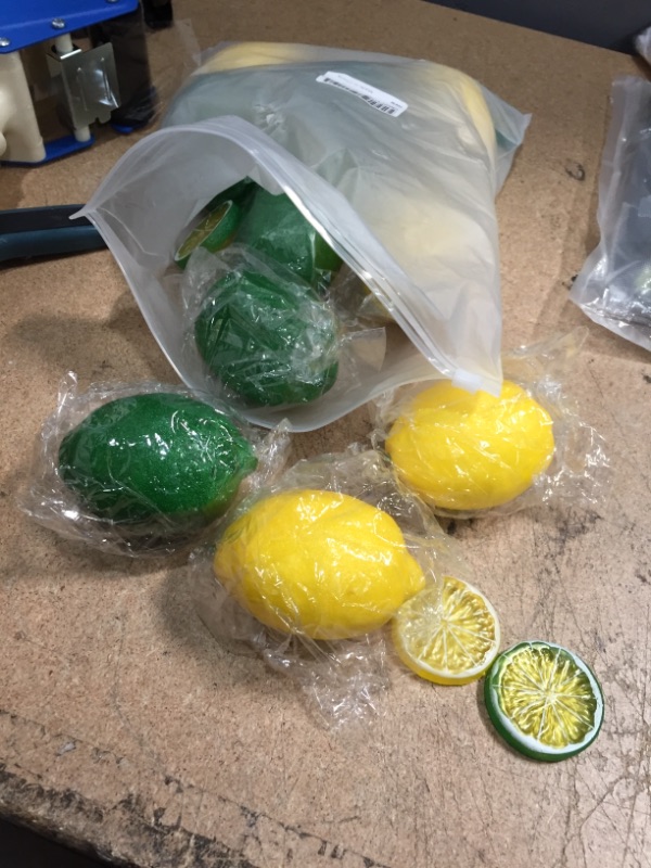 Photo 2 of  Fake Lemons, Faux Limes and Artificial Lemon Artificial Fruits for Fake Fruit Bowl